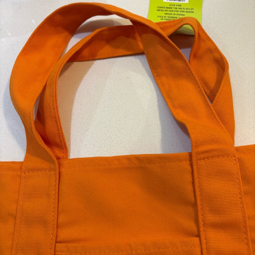Trader Joe's Orange Tote Bag - Picture 8 of 10